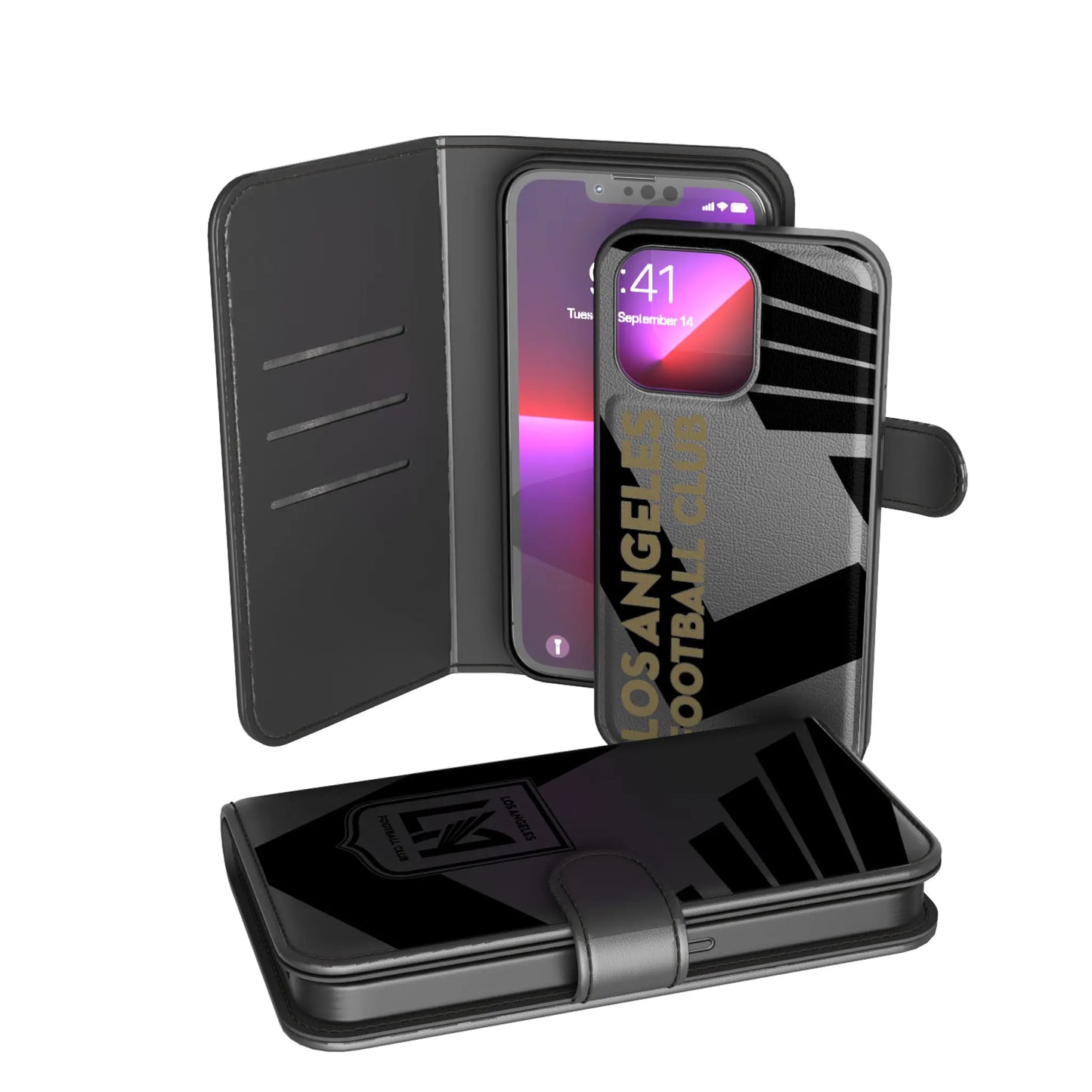 Los Angeles Football Club Monocolor Tilt Wallet Phone Case for Apple iPhone