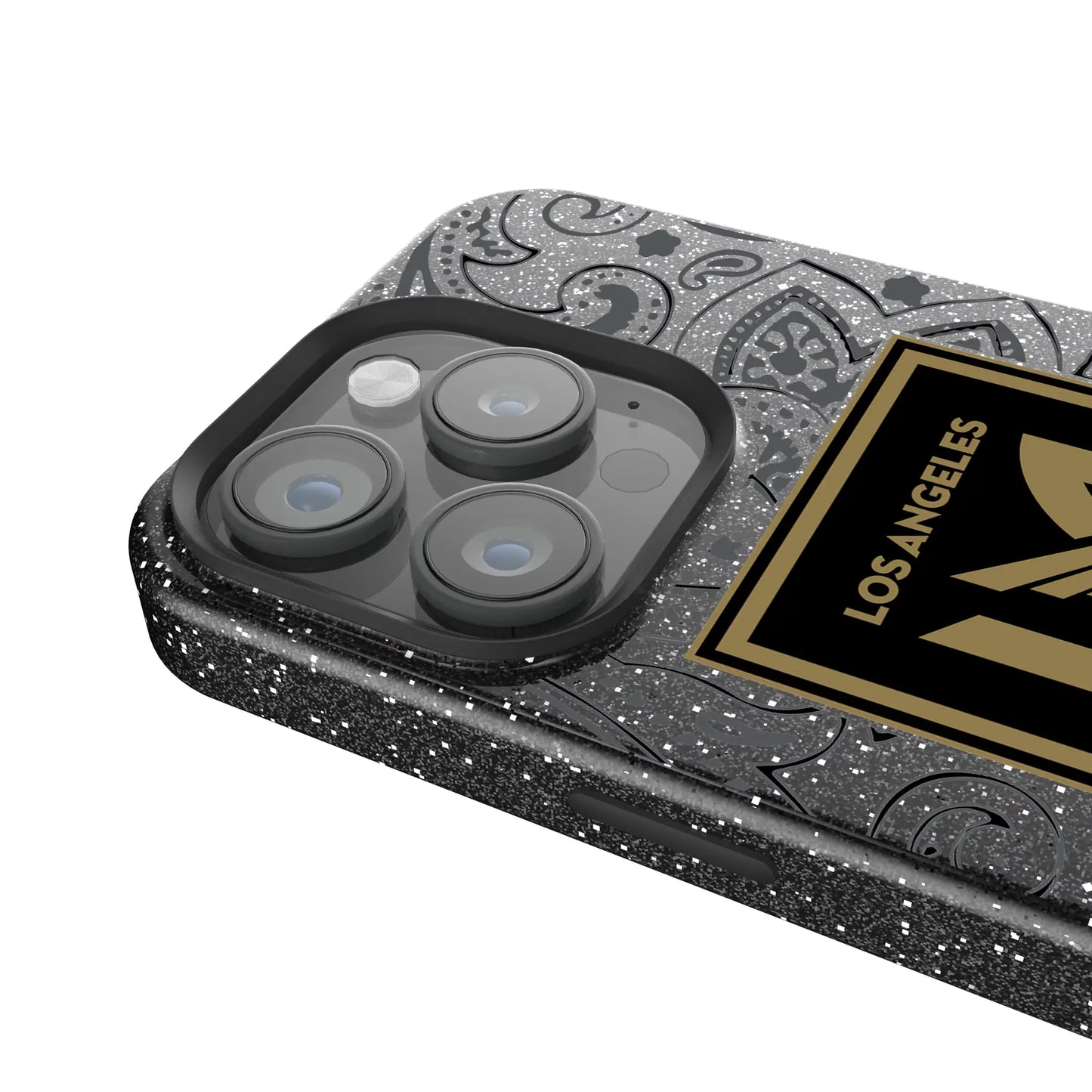 Los Angeles Football Club Paisley Black Bling Phone Case for Apple iPhone