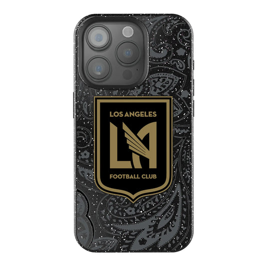 Los Angeles Football Club Paisley Black Bling Phone Case for Apple iPhone