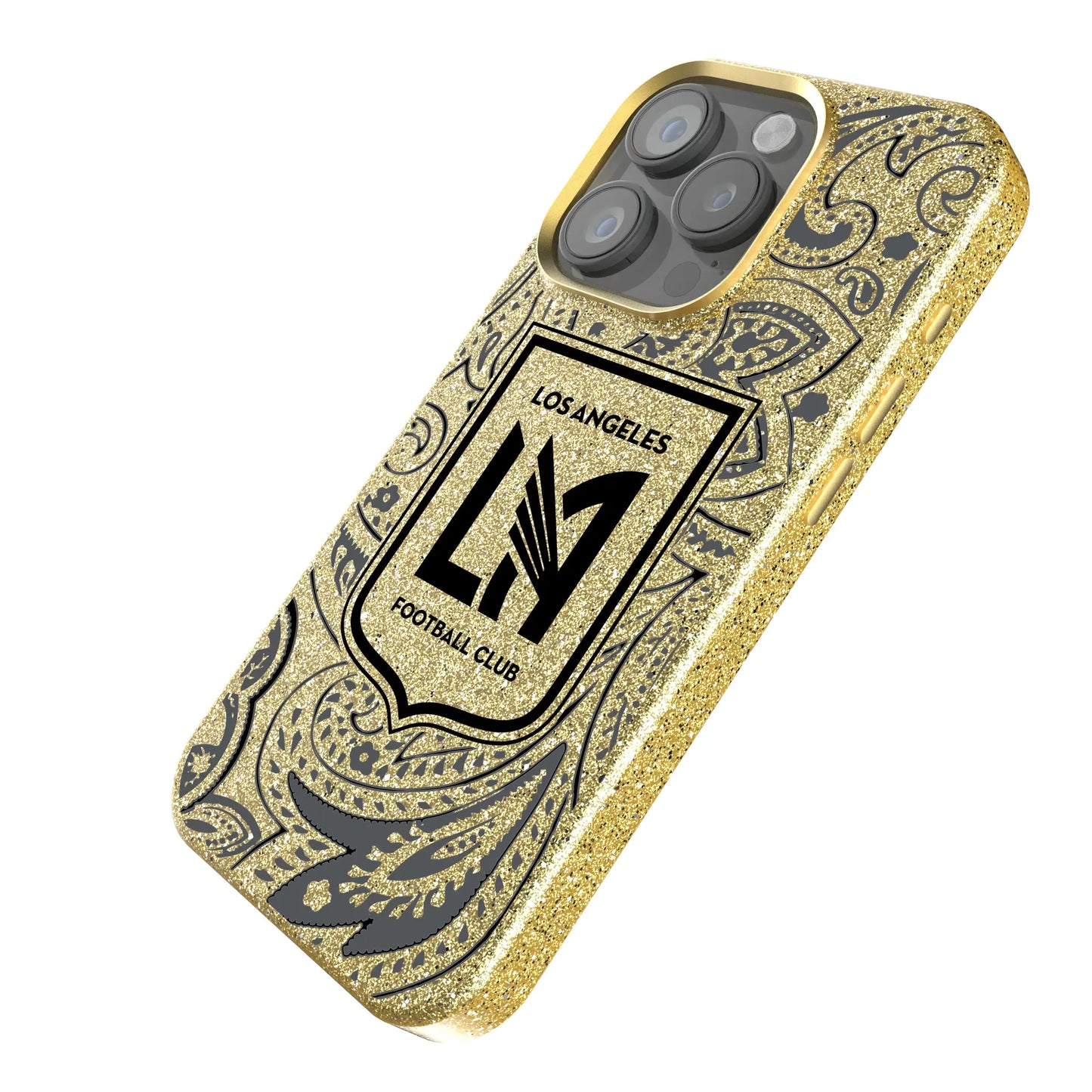 Los Angeles Football Club Paisley Bling Phone Case for Apple iPhone