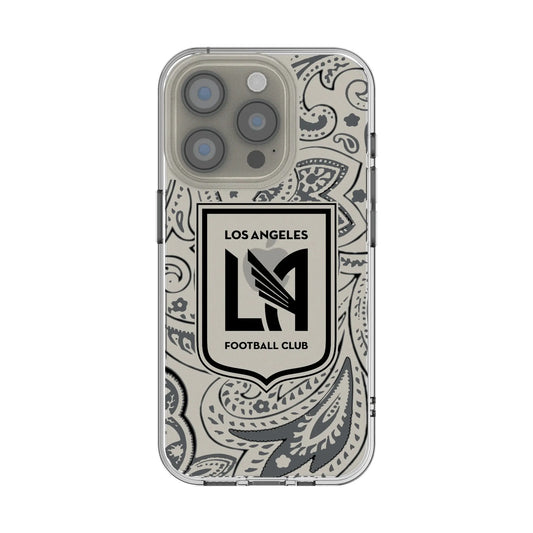 Los Angeles Football Club Paisley Clear Phone Case for Apple iPhone