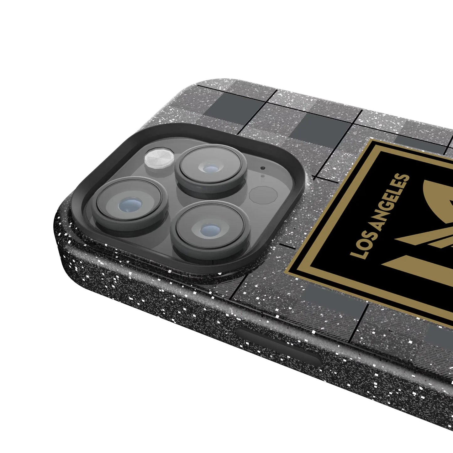Los Angeles Football Club Plaid Black Bling Phone Case for Apple iPhone