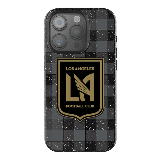 Los Angeles Football Club Plaid Black Bling Phone Case for Apple iPhone