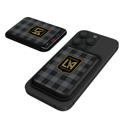 Los Angeles Football Club Plaid Black Magnetic Credit Card Wallet