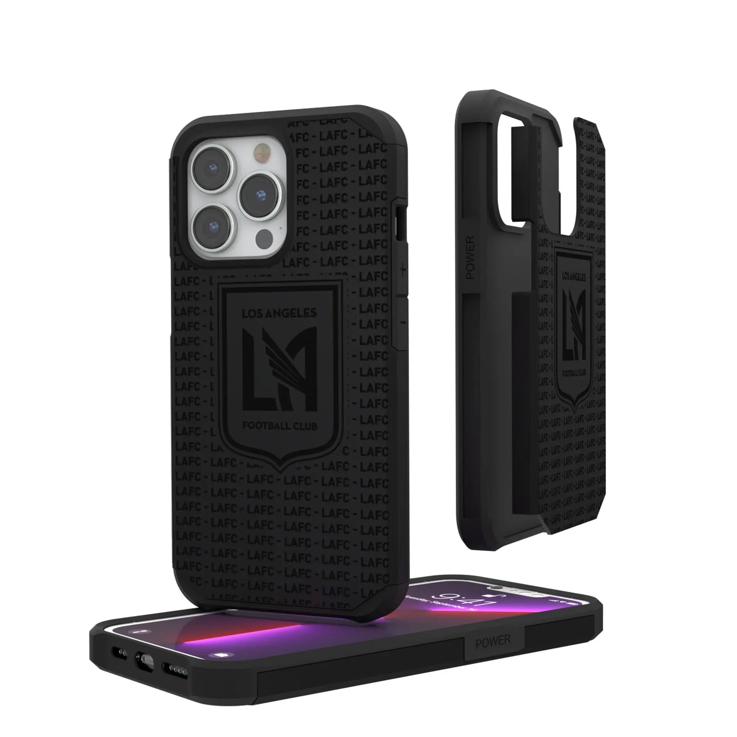 Los Angeles Football Club Text Backdrop Rugged Phone Case for Apple iPhone