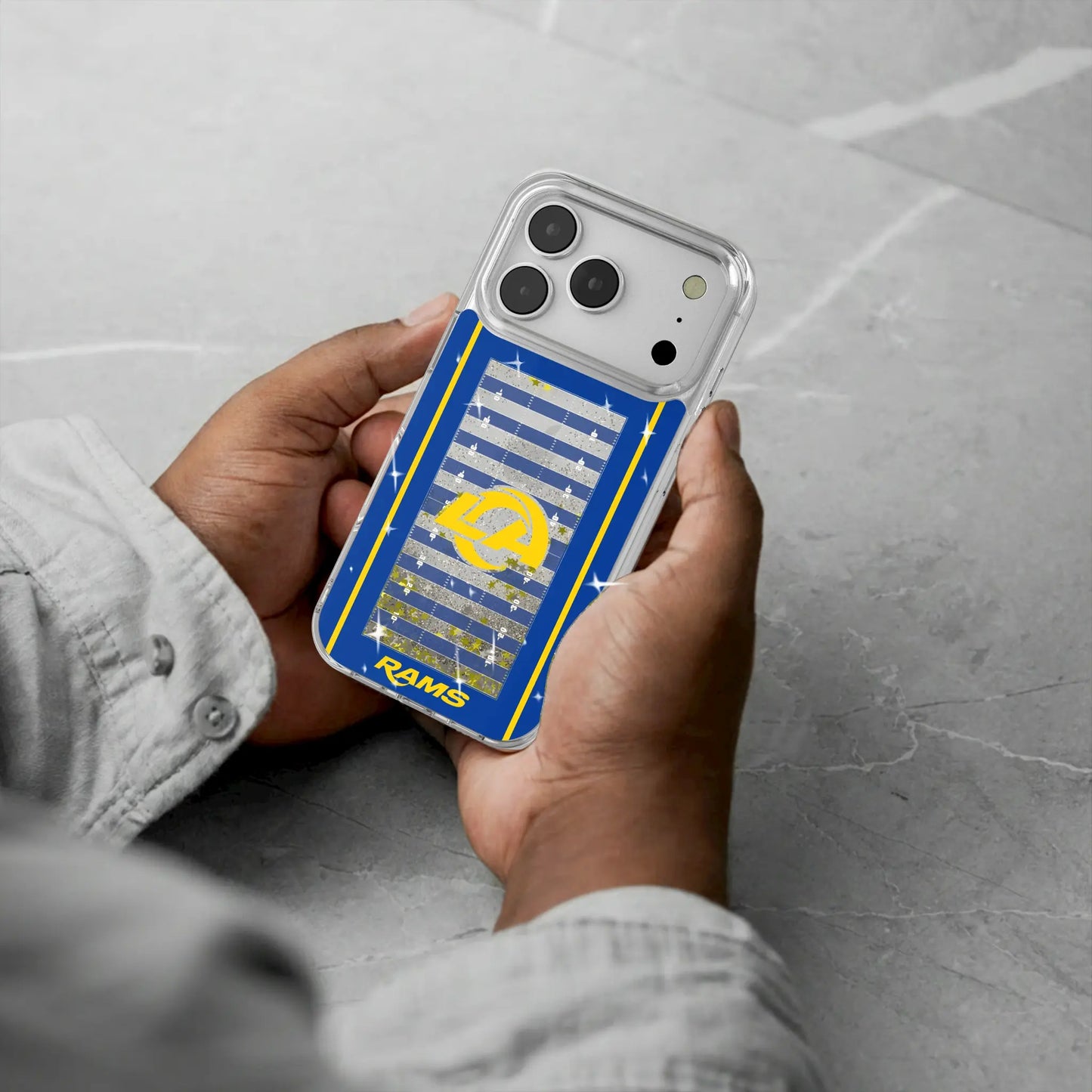 Los Angeles Rams Field Glitter Phone Case for Apple iPhone