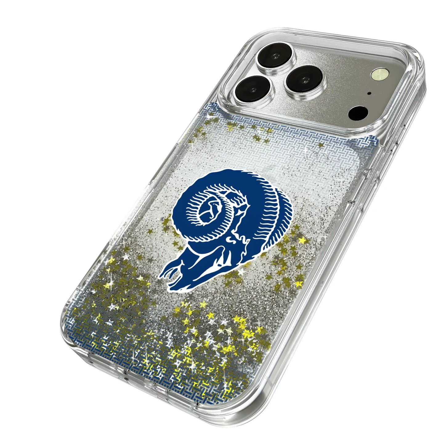 Los Angeles Rams Historic Collection Linen Glitter Phone Case for Apple iPhone