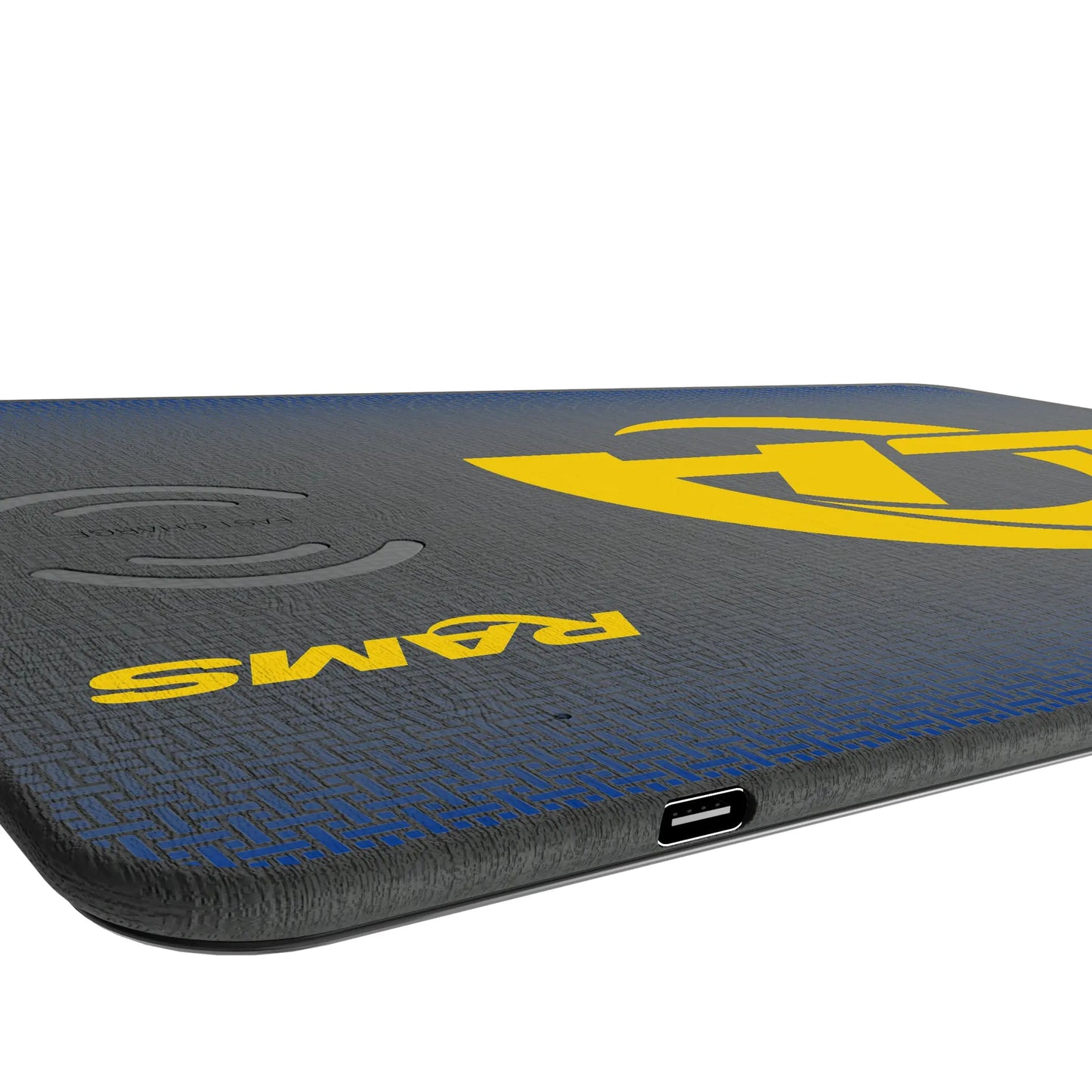 Los Angeles Rams Linen 15-Watt Wireless Charger and Mouse Pad
