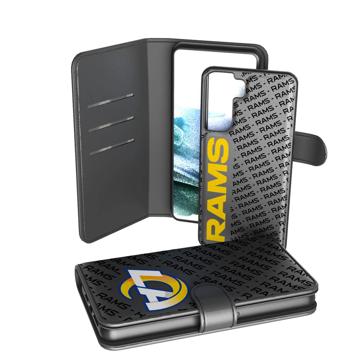 Los Angeles Rams Monocolor Tilt Wallet Phone Case for Apple iPhone