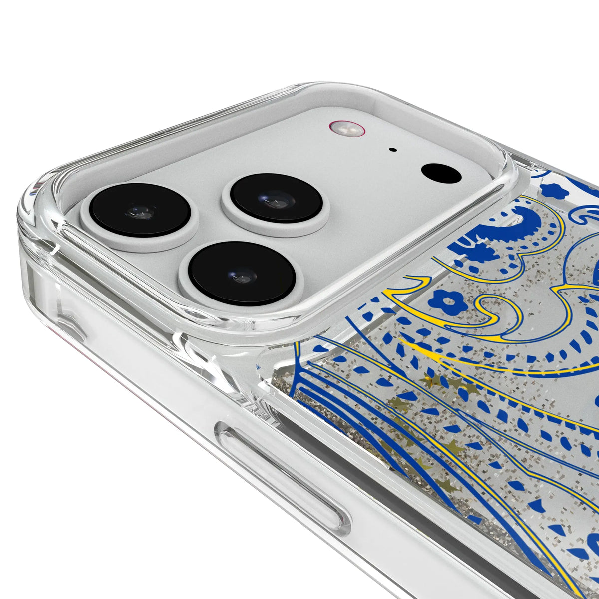 Los Angeles Rams Paisley Glitter Phone Case for Apple iPhone