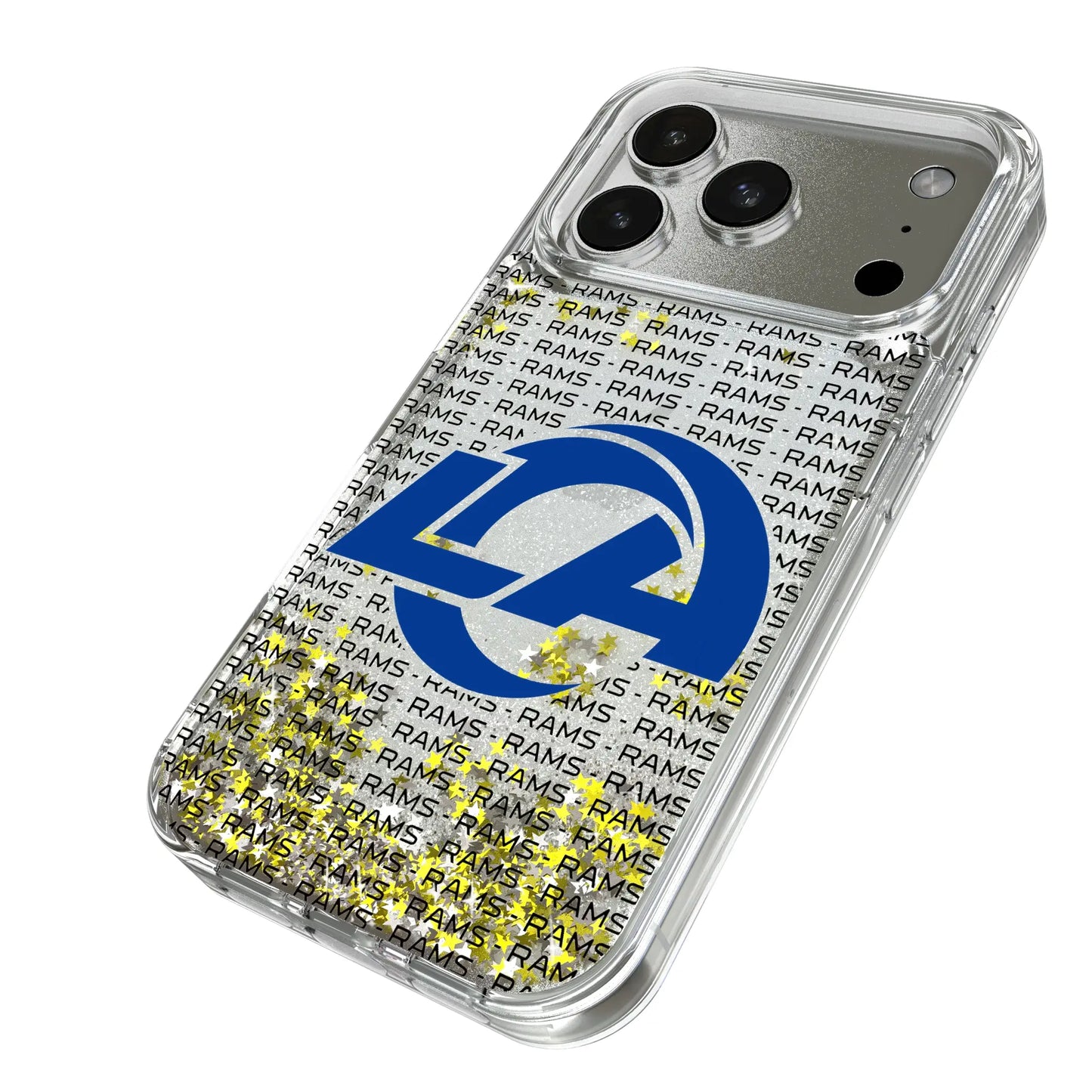 Los Angeles Rams Text Backdrop Glitter Phone Case for Apple iPhone