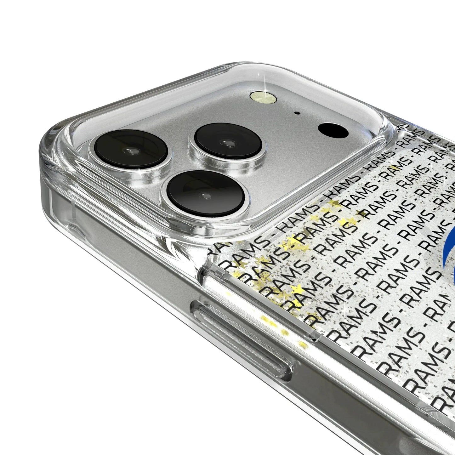 Los Angeles Rams Text Backdrop Glitter Phone Case for Apple iPhone