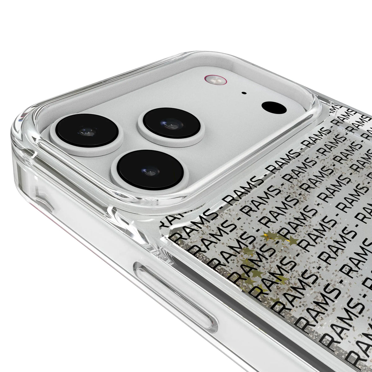Los Angeles Rams Text Backdrop Glitter Phone Case for Apple iPhone