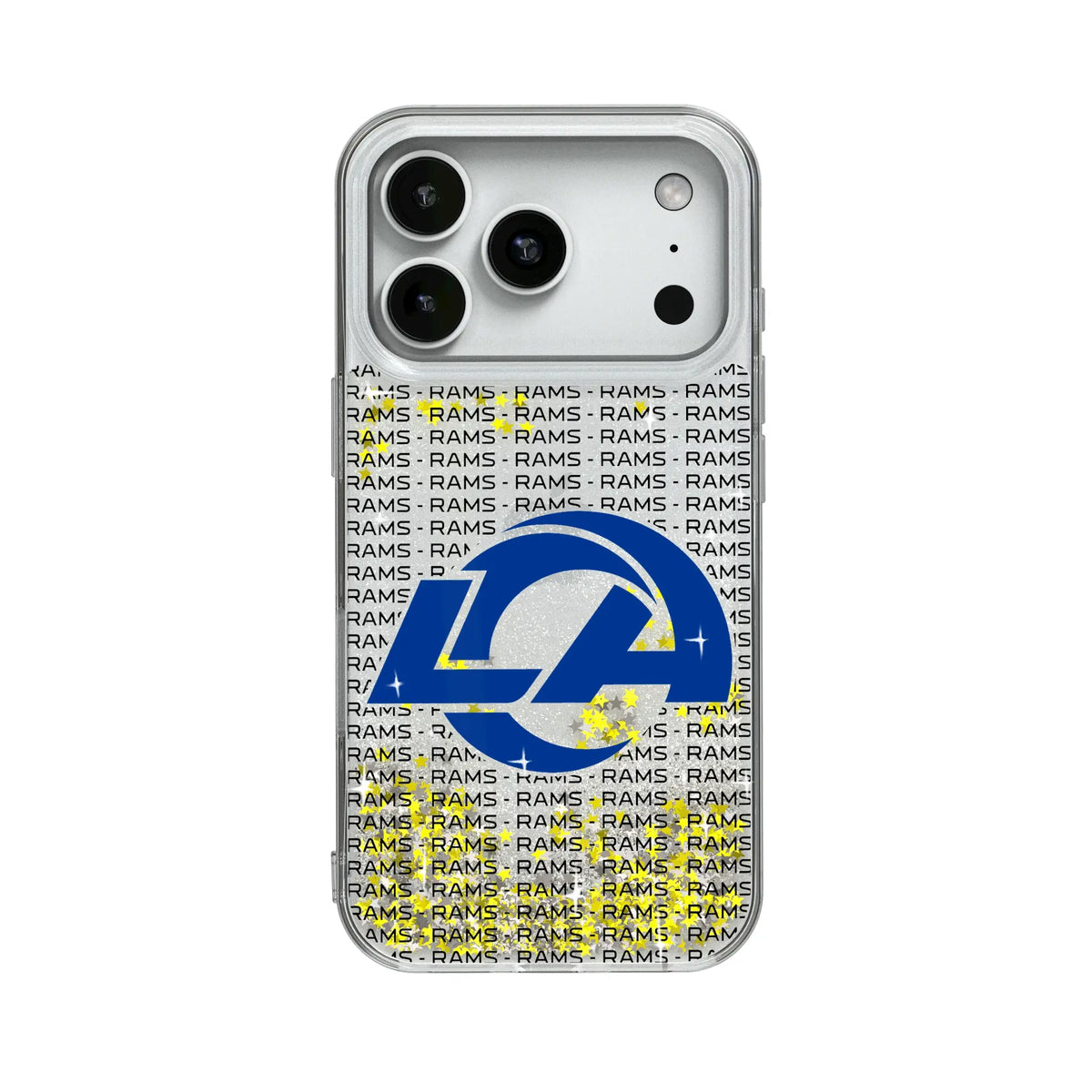 Los Angeles Rams Text Backdrop Glitter Phone Case for Apple iPhone