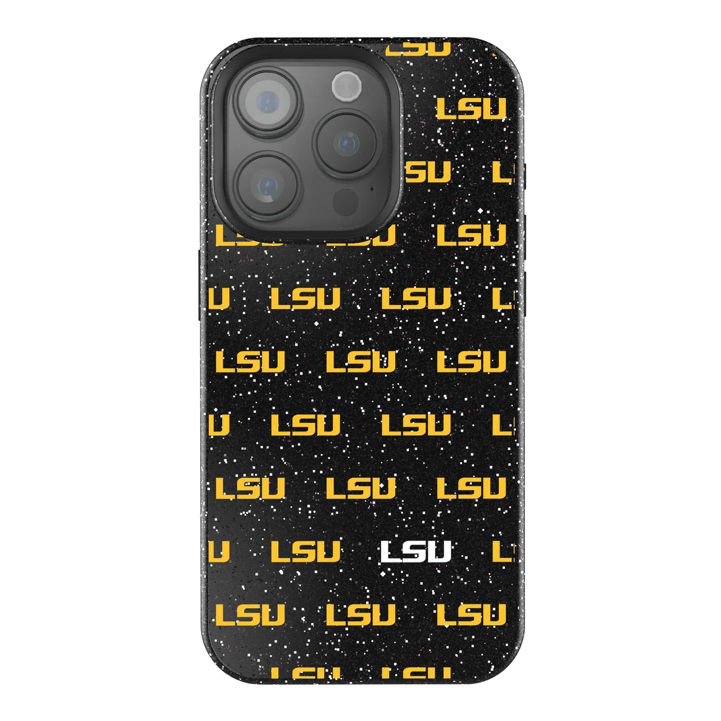 Louisiana State University Tigers Fashion Pattern Black Bling Phone Case for Apple iPhone