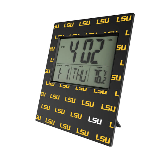 Louisiana State University Tigers Fashion Pattern Wall Clock