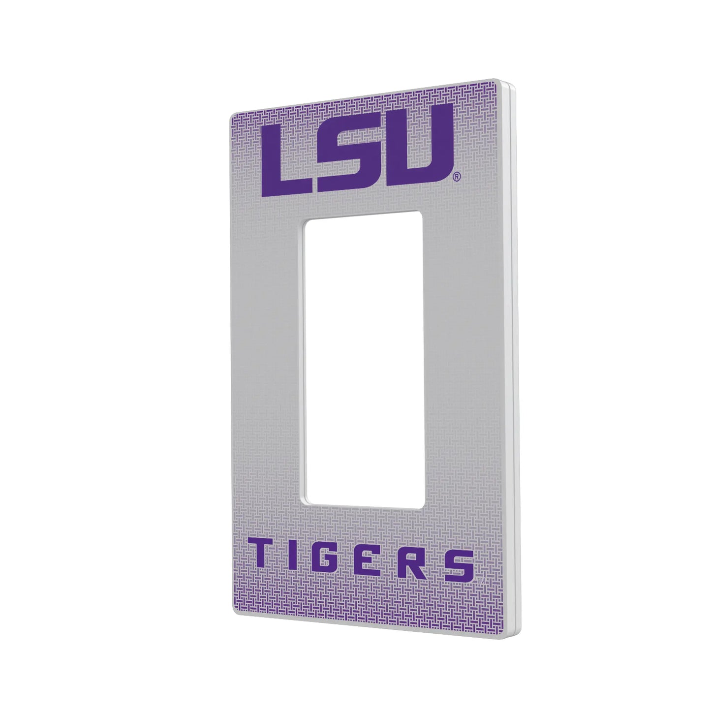Louisiana State University Tigers Linen Hidden-Screw Light Switch Plate