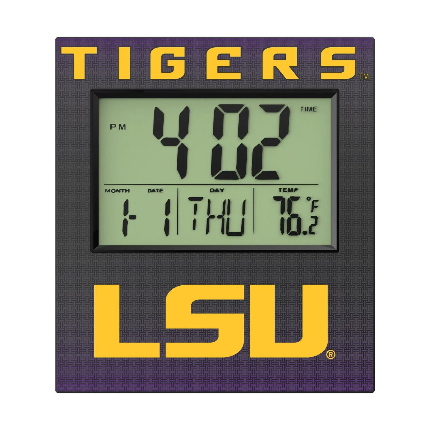Louisiana State University Tigers Linen Wall Clock