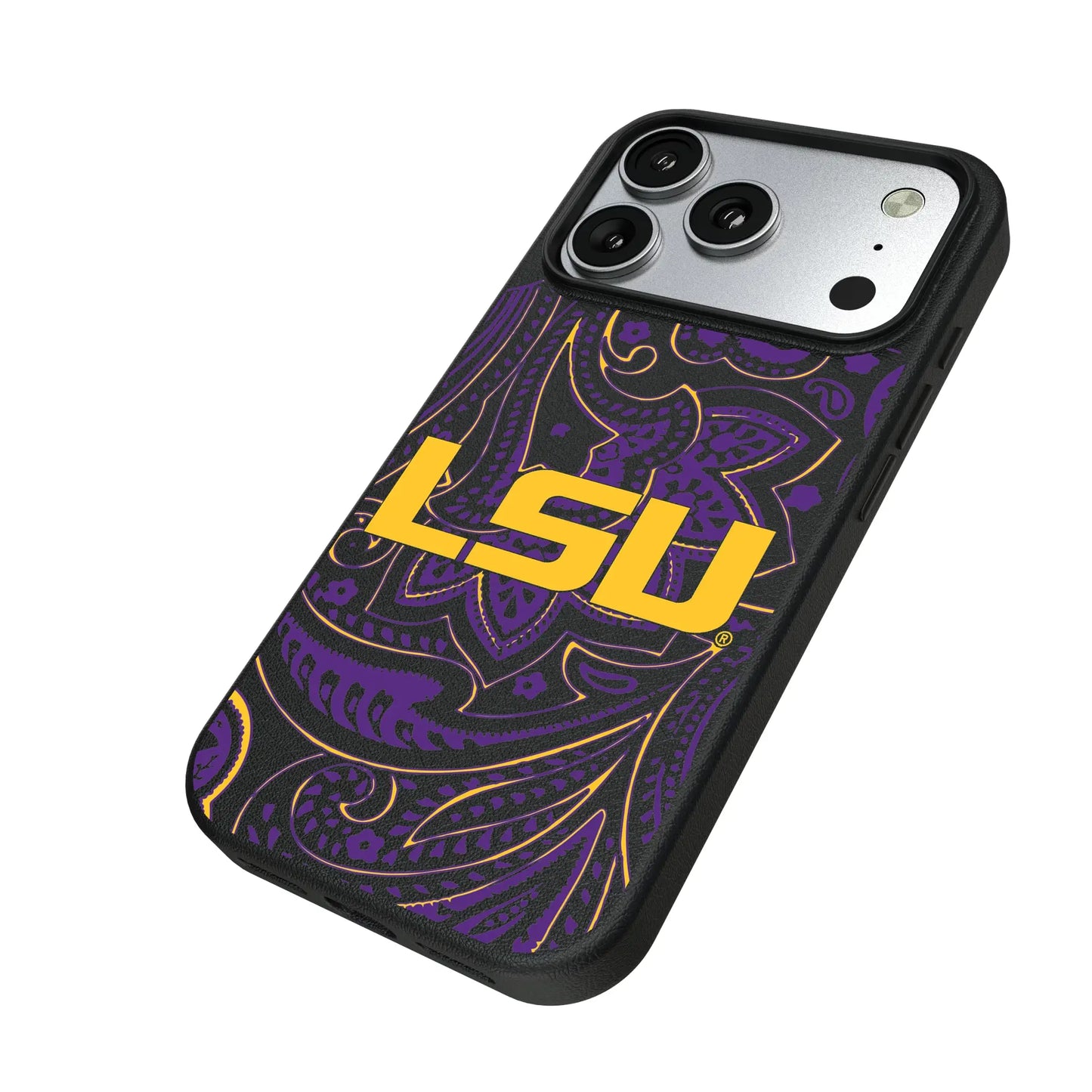 Louisiana State University Tigers Paisley MagSafe Compatible Phone Case for Apple iPhone