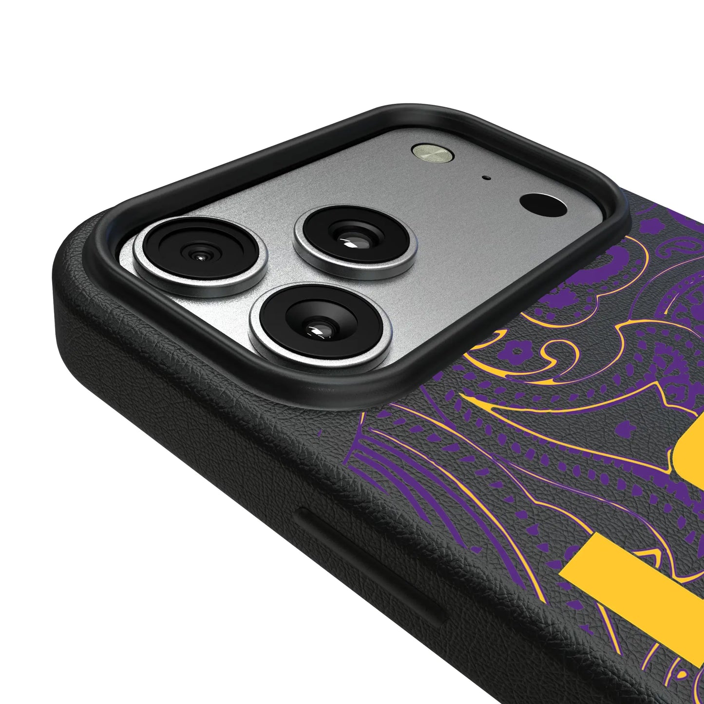 Louisiana State University Tigers Paisley MagSafe Compatible Phone Case for Apple iPhone