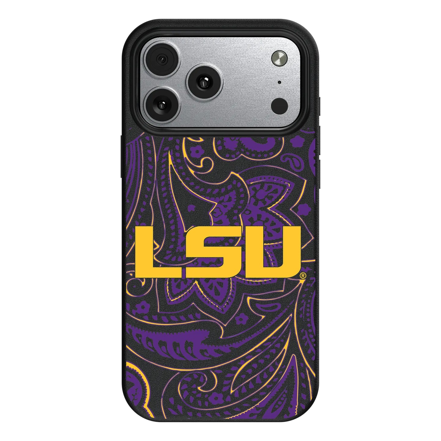 Louisiana State University Tigers Paisley MagSafe Compatible Phone Case for Apple iPhone
