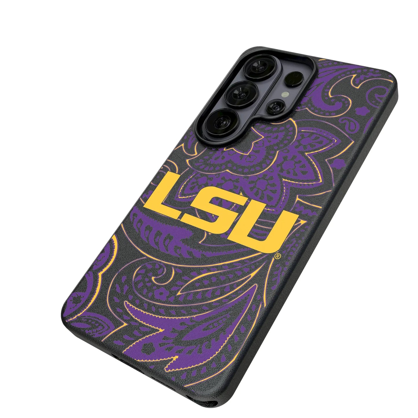 Louisiana State University Tigers Paisley MagSafe Compatible Phone Case for Samsung Galaxy
