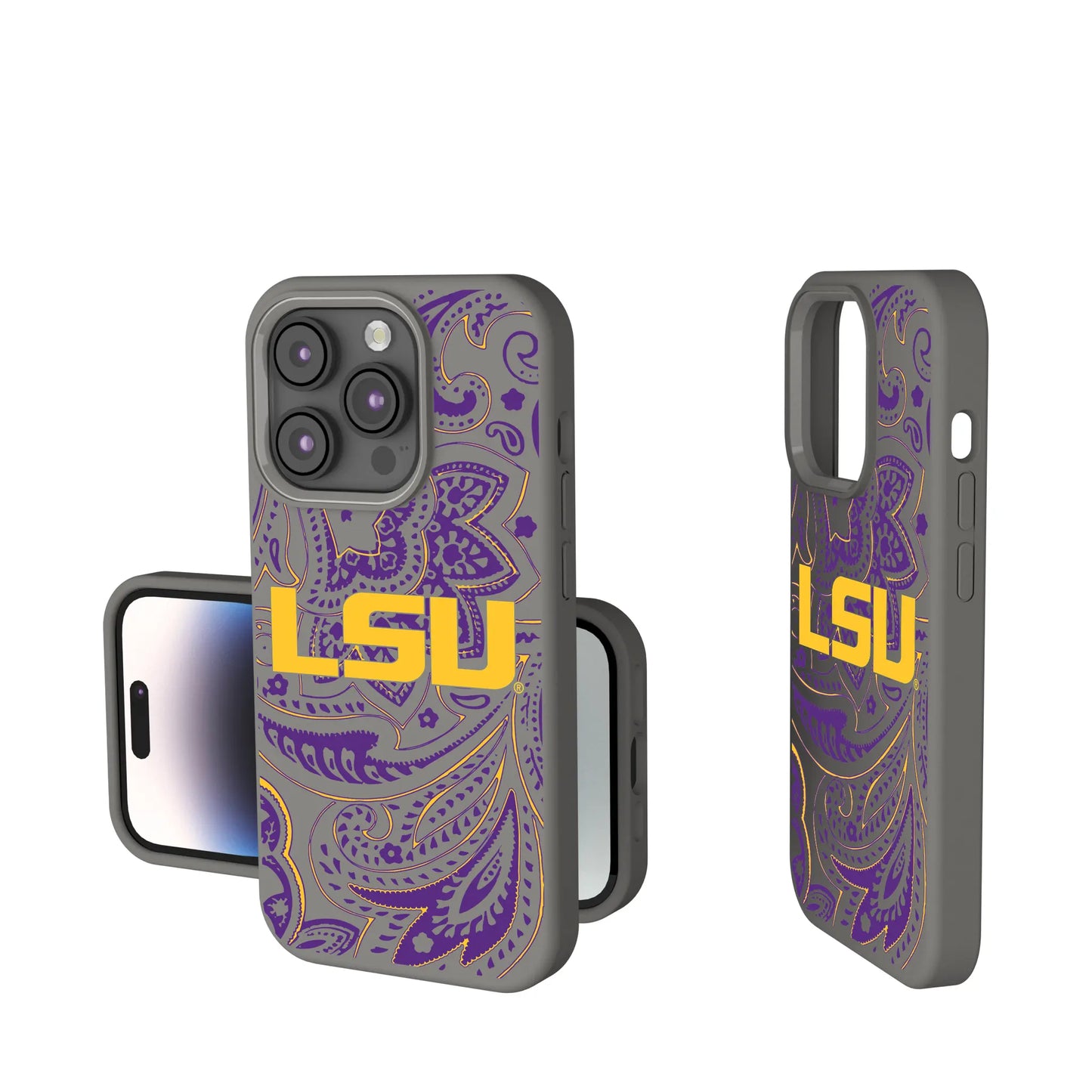 Louisiana State University Tigers Paisley Soft Touch Phone Case for Apple iPhone
