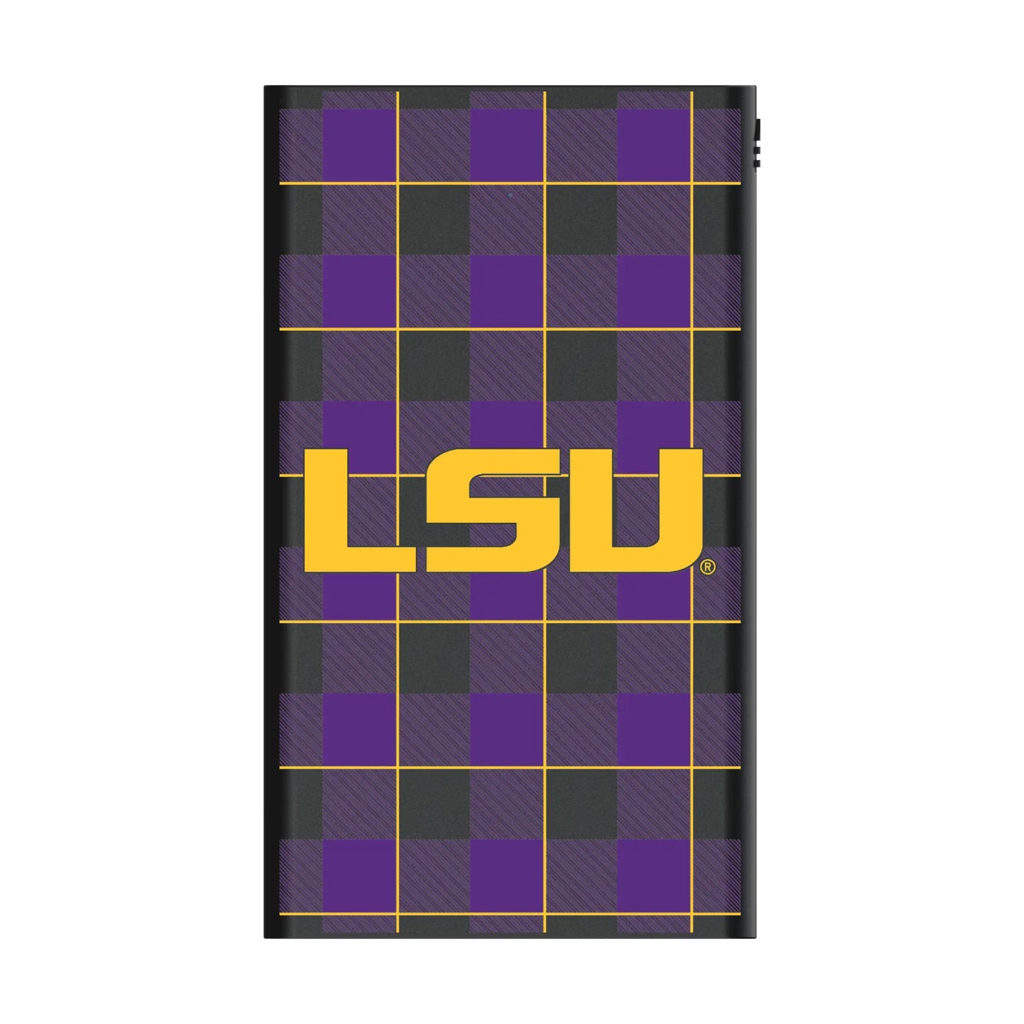 Louisiana State University Tigers Plaid 5000mAh Flat Powerbank