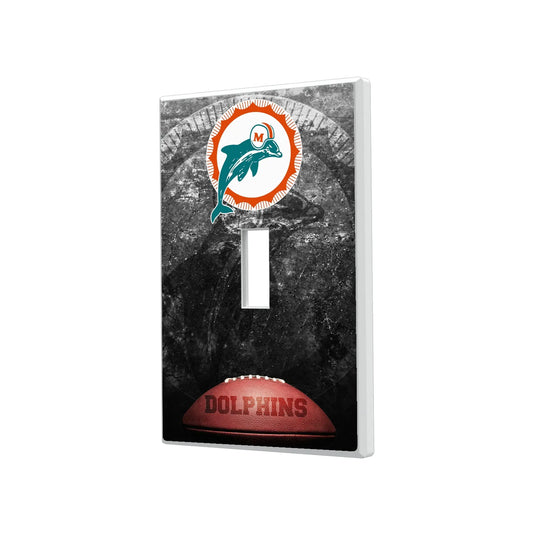 Miami Dolphins 1966-1973 Historic Collection Legendary Hidden-Screw Light Switch Plate