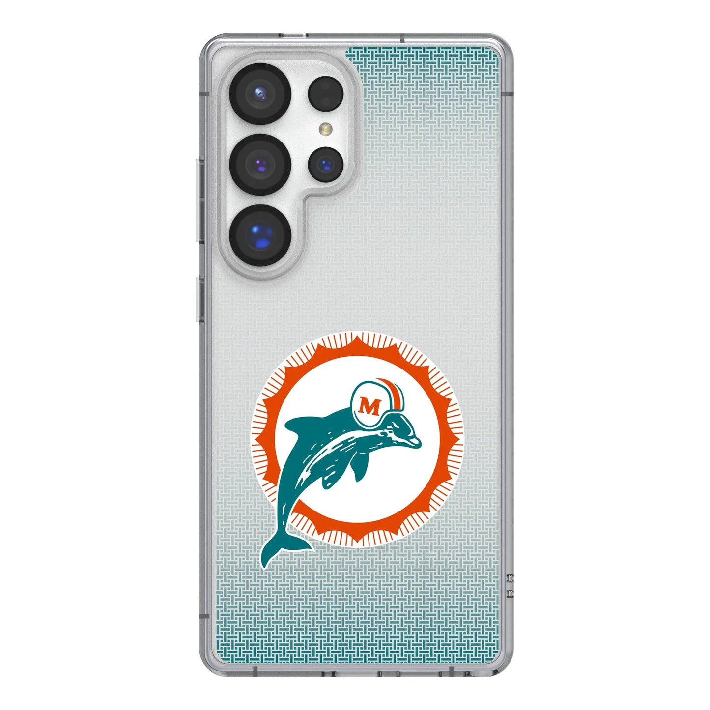 Miami Dolphins 1966-1973 Historic Collection Linen Clear Phone Case for Samsung Galaxy