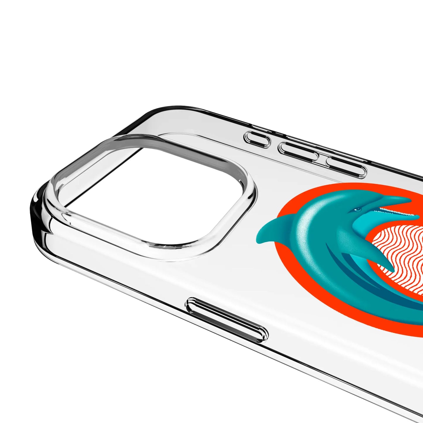 Miami Dolphins Deco Clear Phone Case for Apple iPhone