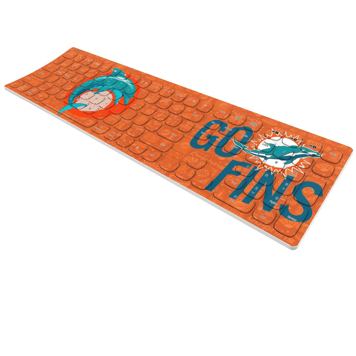 Miami Dolphins Deco Curved Wireless Keyboard
