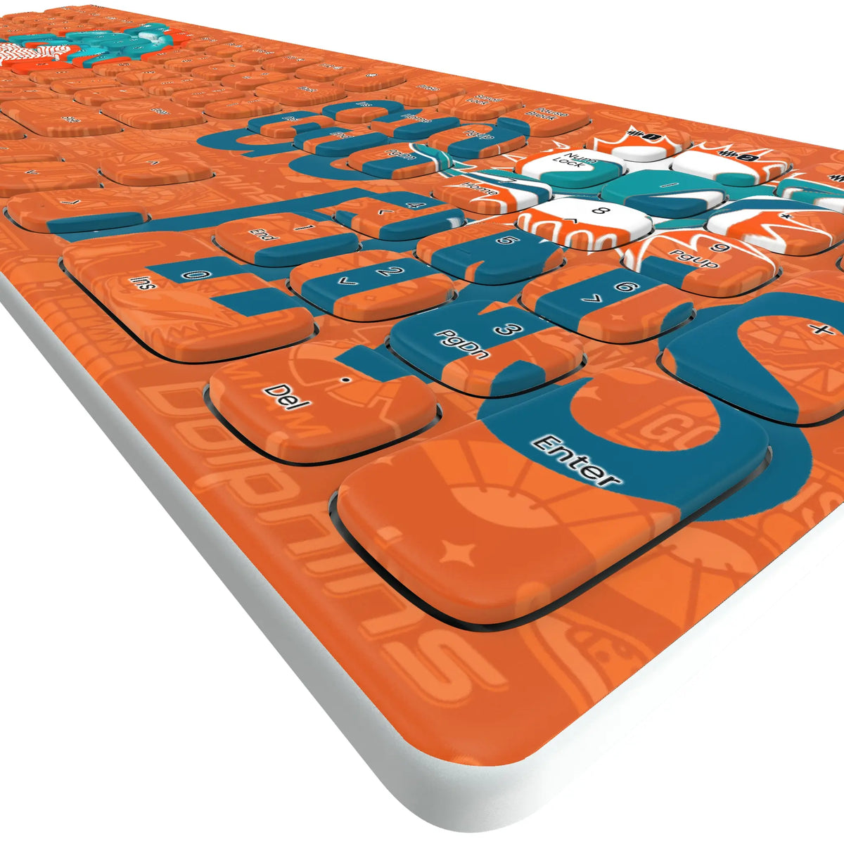 Miami Dolphins Deco Curved Wireless Keyboard