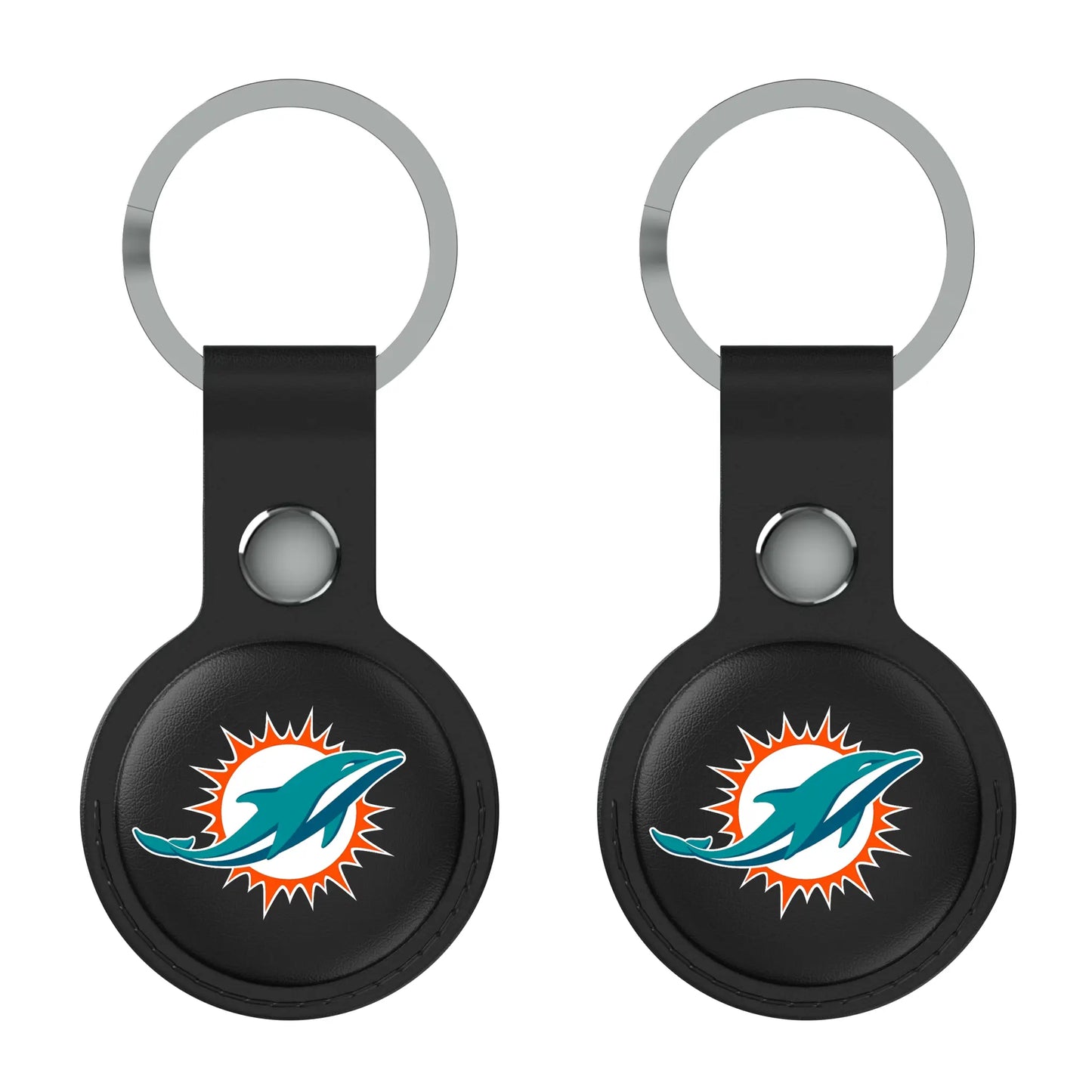 Miami Dolphins Insignia Black Airtag Holder 2-Pack