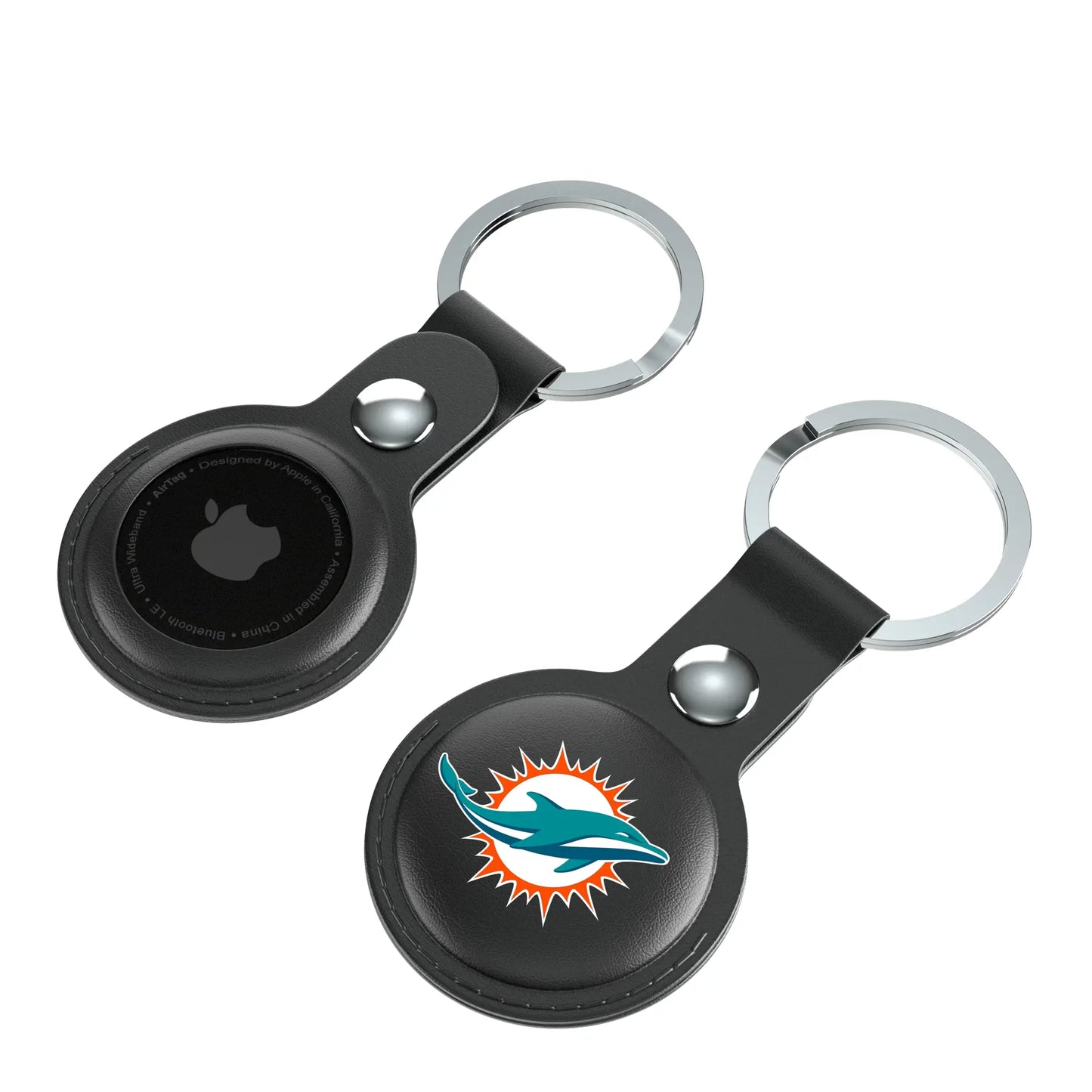 Miami Dolphins Insignia Black Airtag Holder 2-Pack