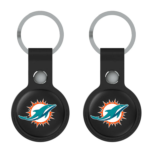 Miami Dolphins Insignia Black Airtag Holder 2-Pack
