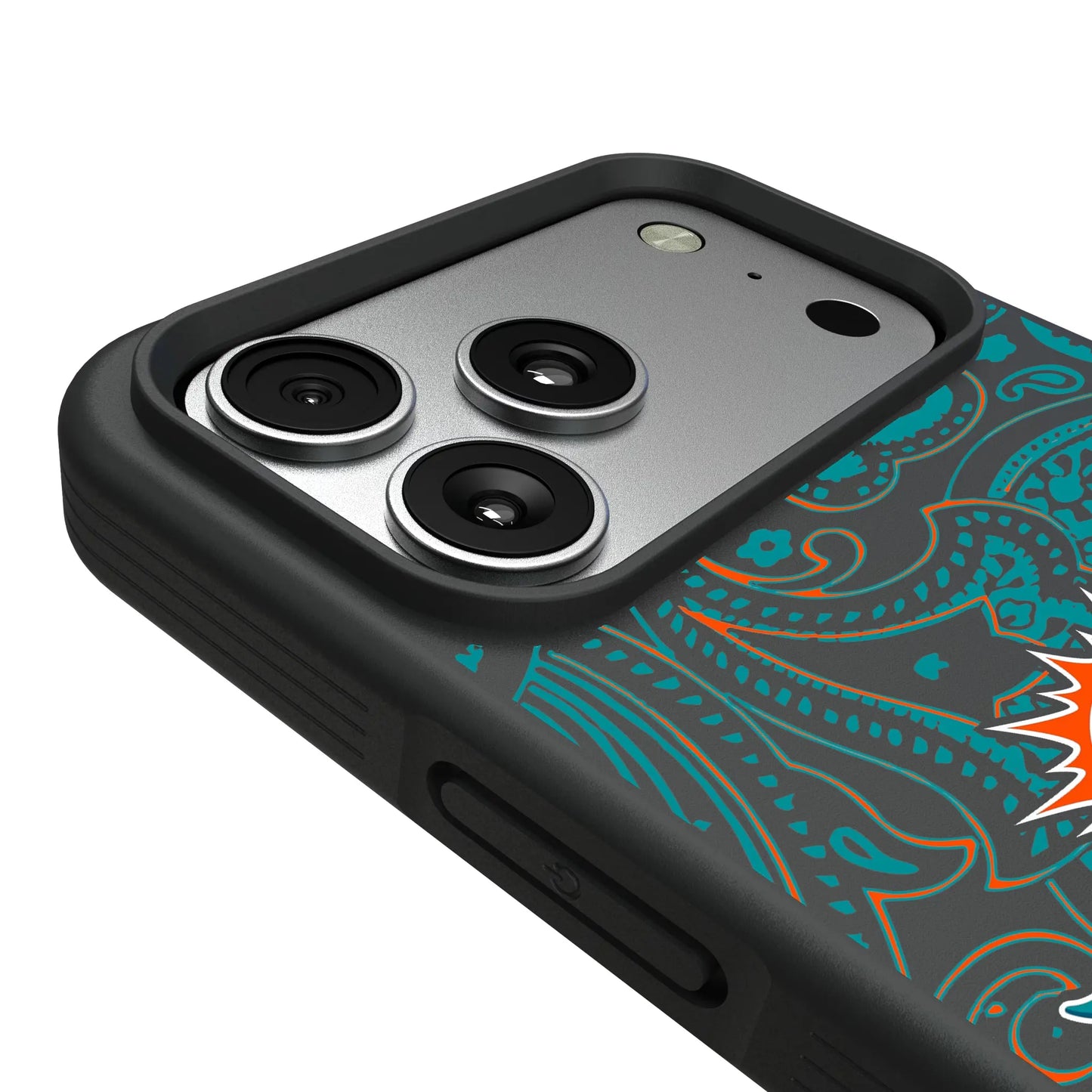 Miami Dolphins Paisley Bump Phone Case for Apple iPhone