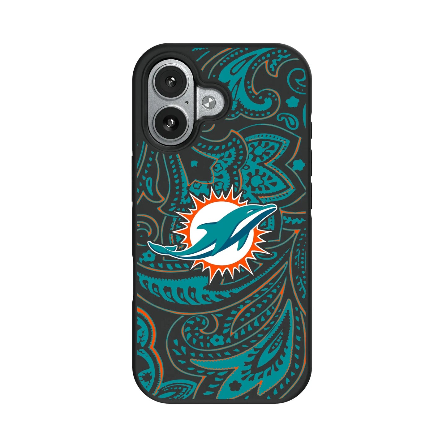 Miami Dolphins Paisley Bump Phone Case for Apple iPhone