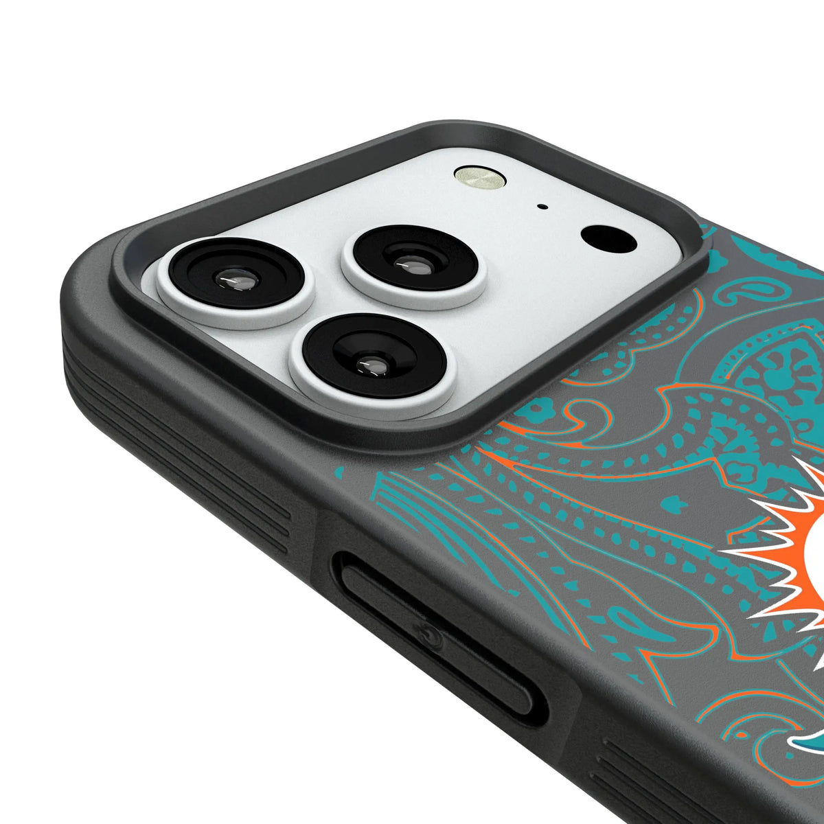 Miami Dolphins Paisley Bump Phone Case for Apple iPhone
