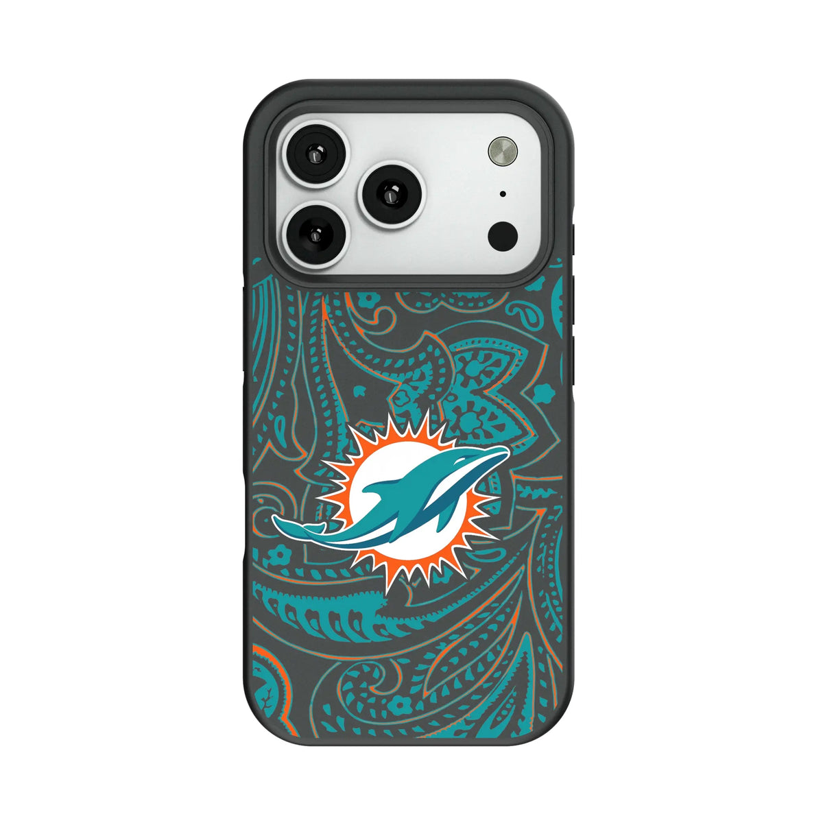 Miami Dolphins Paisley Bump Phone Case for Apple iPhone