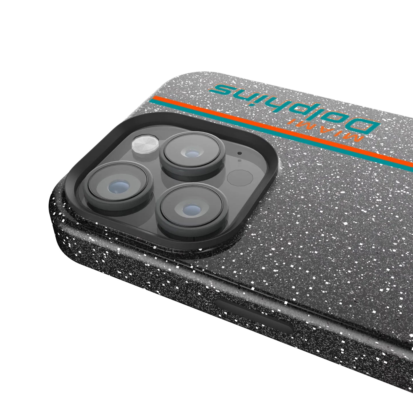 Miami Dolphins Sidebar Black Bling Phone Case for Apple iPhone