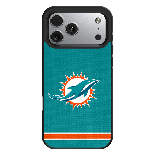 Miami Dolphins Stripe Bump Phone Case for Apple iPhone