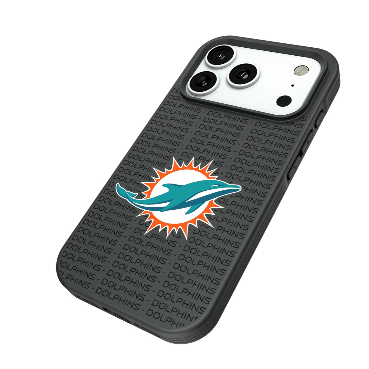 Miami Dolphins Text Backdrop Bump Phone Case for Apple iPhone