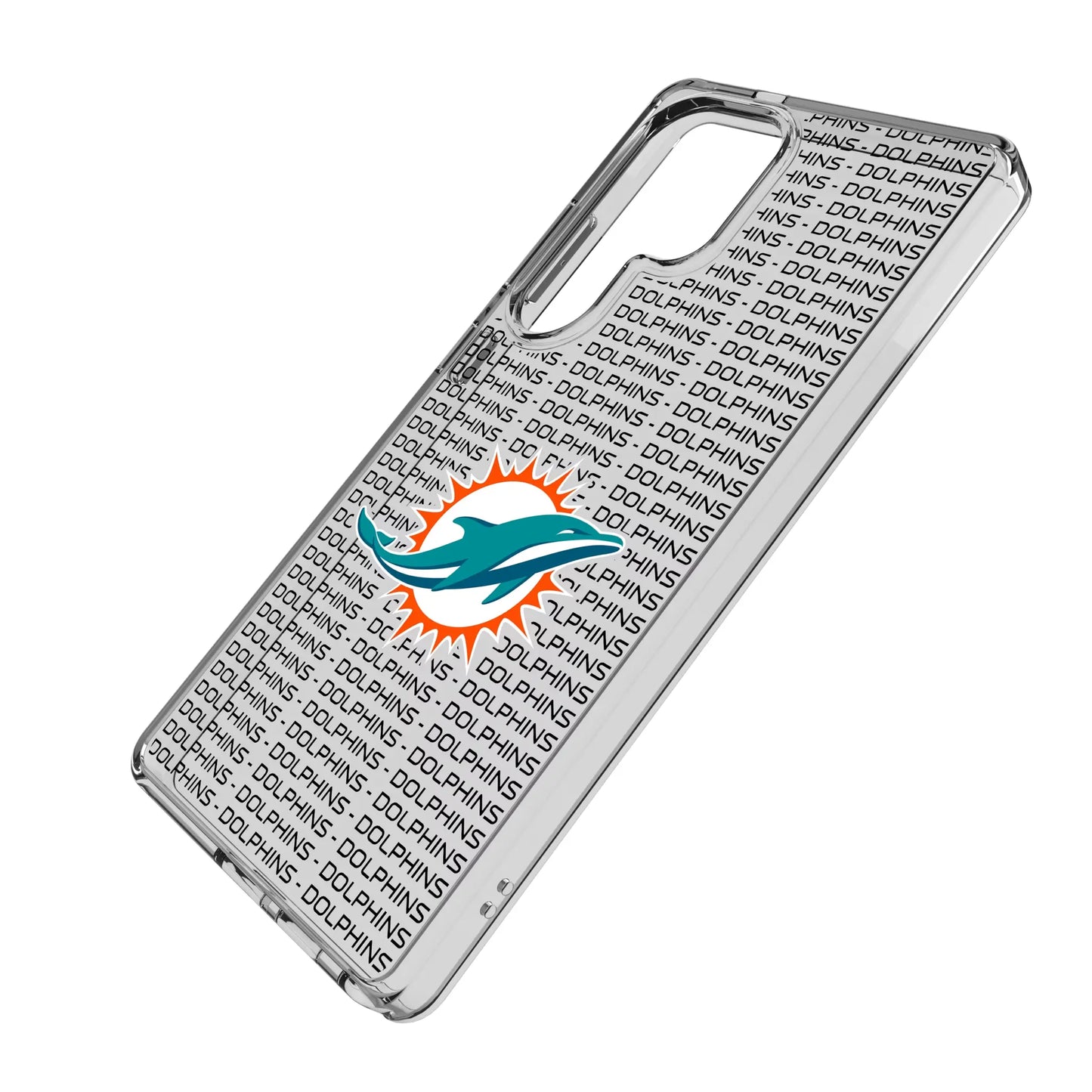 Miami Dolphins Text Backdrop Clear Phone Case for Samsung Galaxy