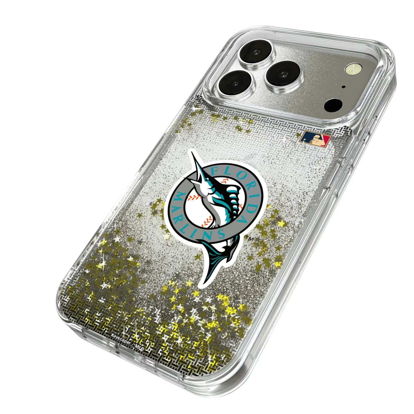 Miami Marlins 1993-2011 - Cooperstown Collection Linen Glitter Phone Case for Apple iPhone