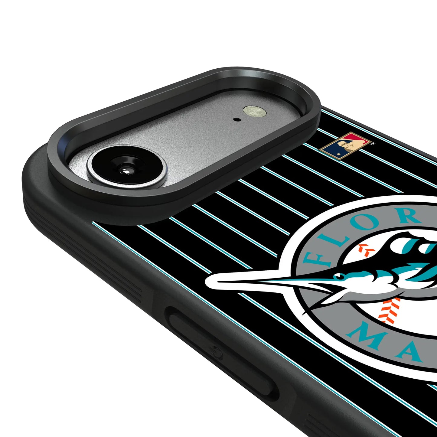 Miami Marlins 1993-2011 - Cooperstown Collection Pinstripe Bump Phone Case for Apple iPhone