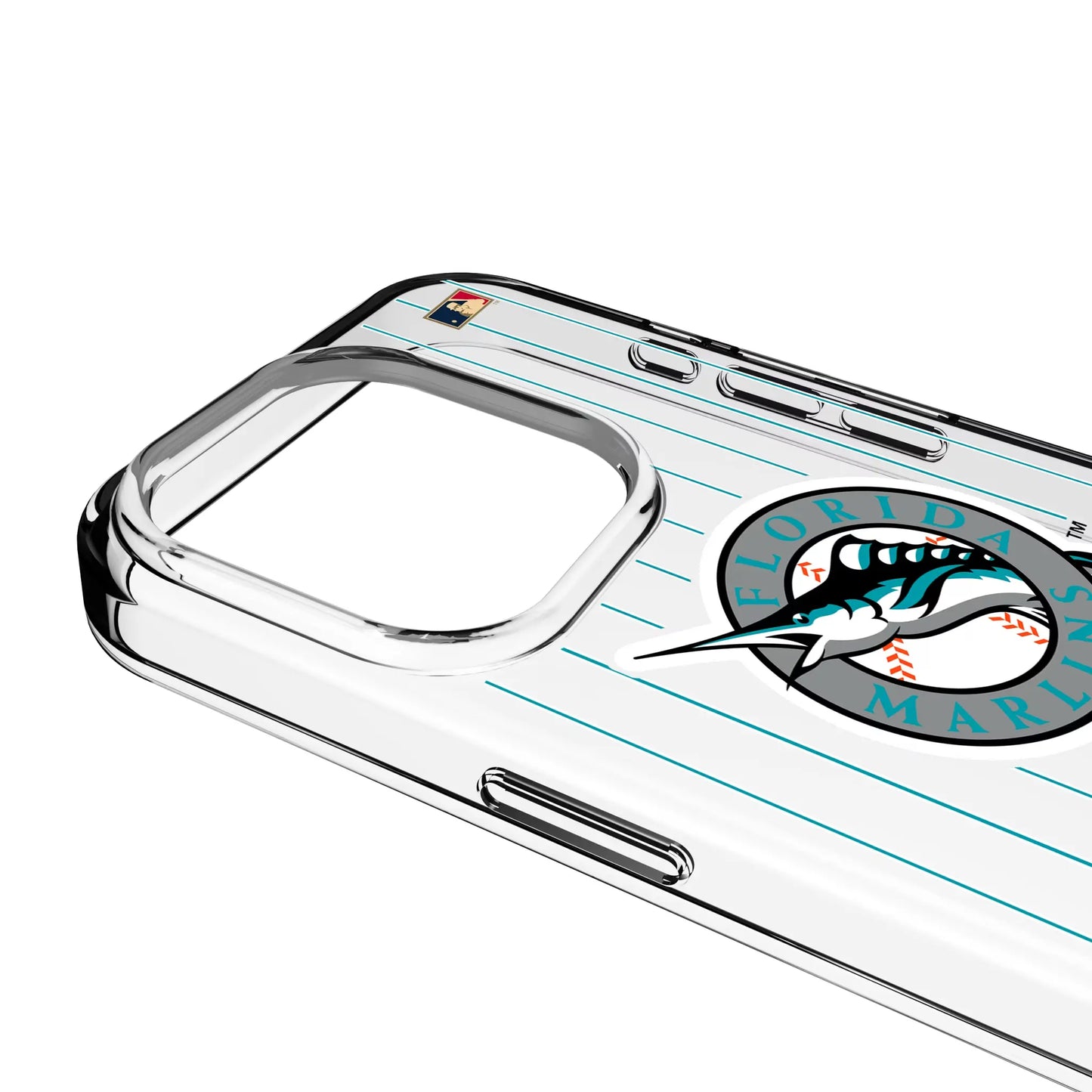 Miami Marlins 1993-2011 - Cooperstown Collection Pinstripe Clear Phone Case for Apple iPhone