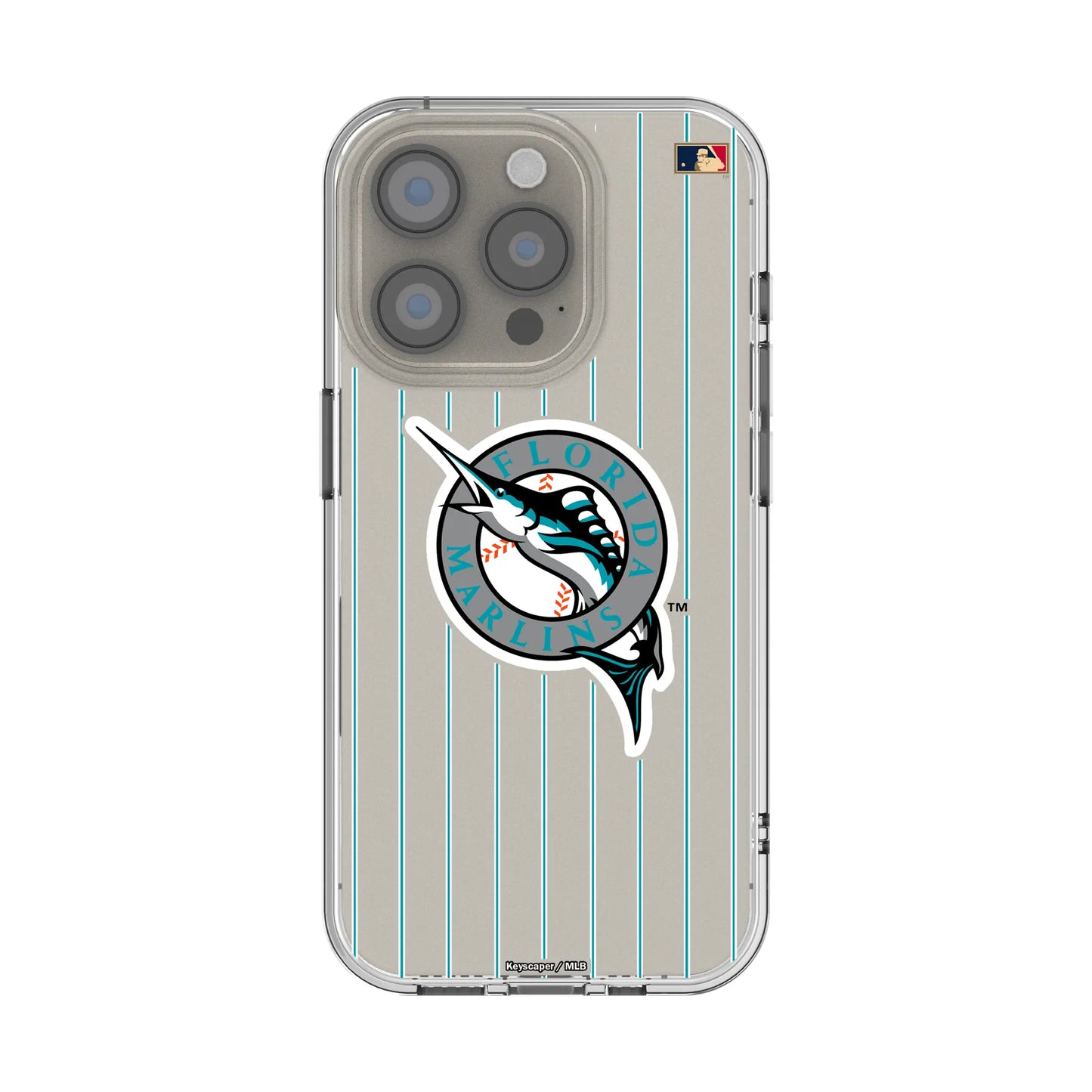 Miami Marlins 1993-2011 - Cooperstown Collection Pinstripe Clear Phone Case for Apple iPhone