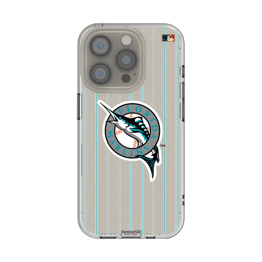 Miami Marlins 1993-2011 - Cooperstown Collection Pinstripe Clear Phone Case for Apple iPhone