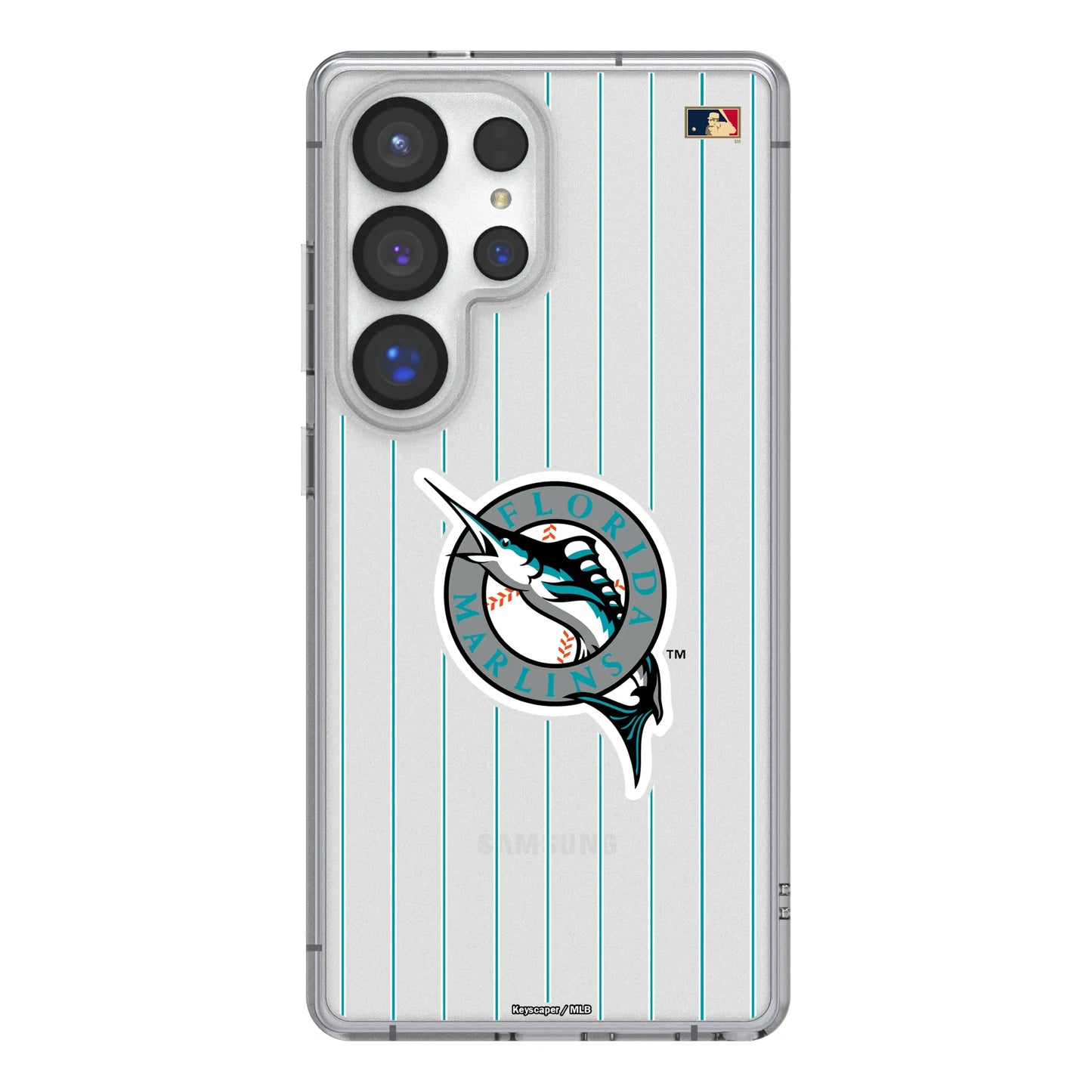 Miami Marlins 1993-2011 - Cooperstown Collection Pinstripe Clear Phone Case for Samsung Galaxy